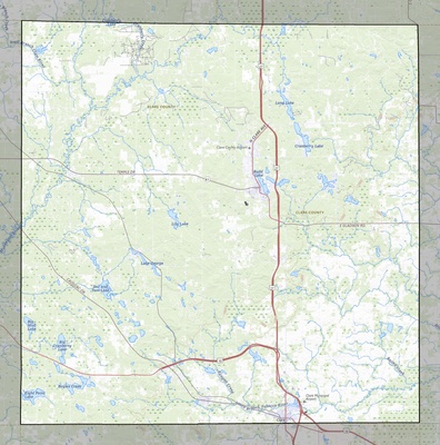 Clare County MI USGS topo map