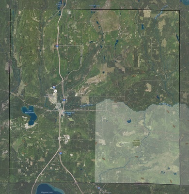 Crawford County MI USGS imagery and topo map