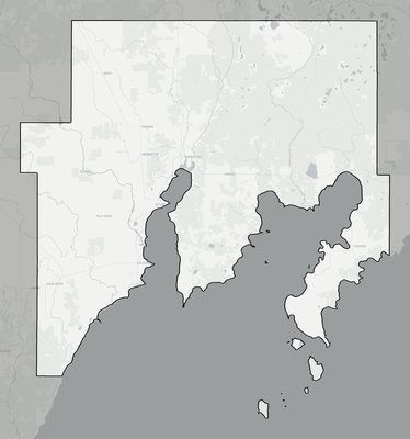 Delta County MI county basemap context