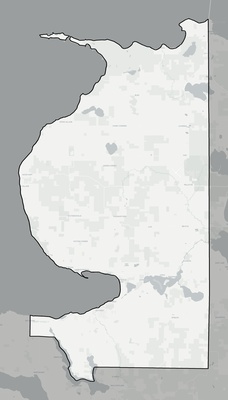 Emmet County MI county basemap context