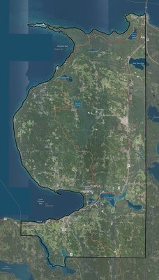 Emmet County MI USGS imagery and topo map