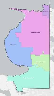 Emmet County MI school district boundaries map