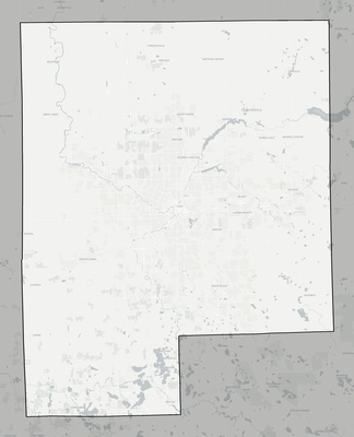 Genesee County MI county basemap context