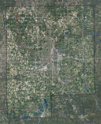 Genesee County MI USGS imagery and topo map