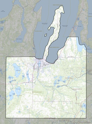 Grand Traverse County MI USGS topo map