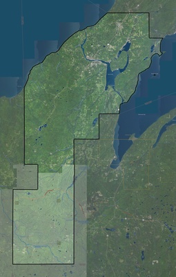 Houghton County MI USGS imagery and topo map