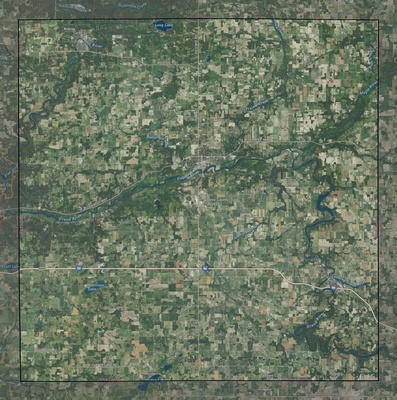 Ionia County MI USGS imagery and topo map