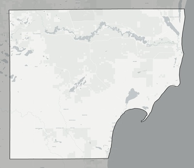 Iosco County MI county basemap context