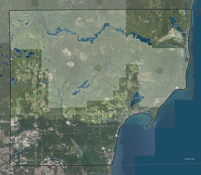 Iosco County MI USGS imagery and topo map