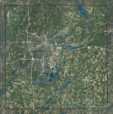 Kalamazoo County MI USGS imagery and topo map