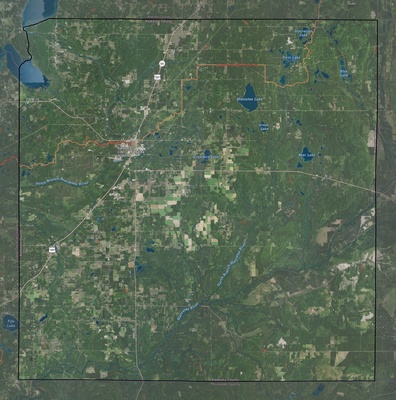 Kalkaska County MI USGS imagery and topo map