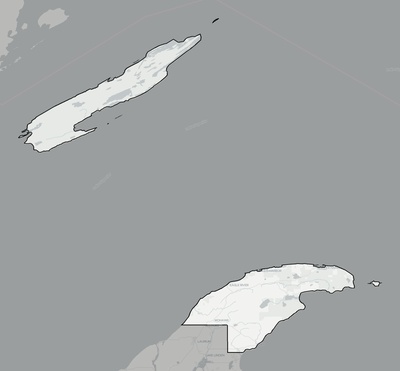Keweenaw County MI county basemap context