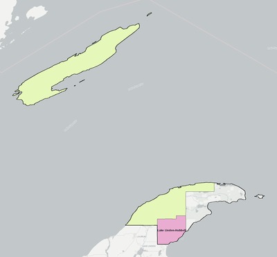 Keweenaw County MI school district boundaries map