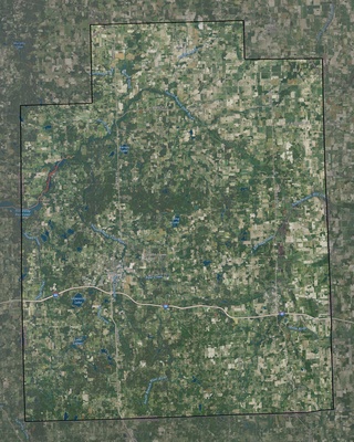 Lapeer County MI USGS imagery and topo map