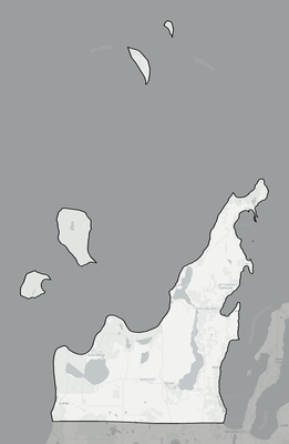 Leelanau County MI county basemap context