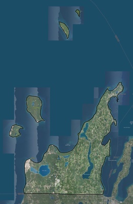 Leelanau County MI USGS imagery and topo map