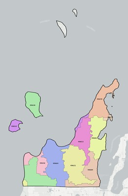 Leelanau County MI ZIP code boundaries map