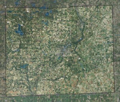 Lenawee County MI USGS imagery and topo map