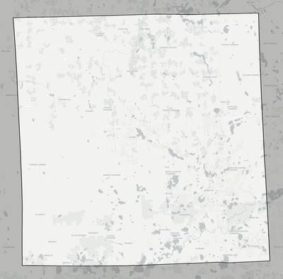 Livingston County MI county basemap context