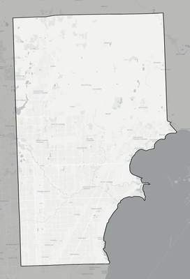 Macomb County MI county basemap context