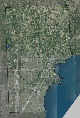 Macomb County MI USGS imagery and topo map