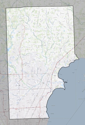 Macomb County MI USGS topo map