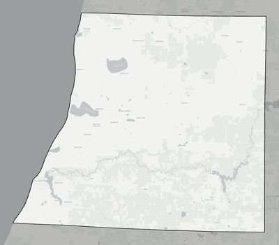 Manistee County MI county basemap context