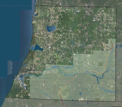 Manistee County MI USGS imagery and topo map