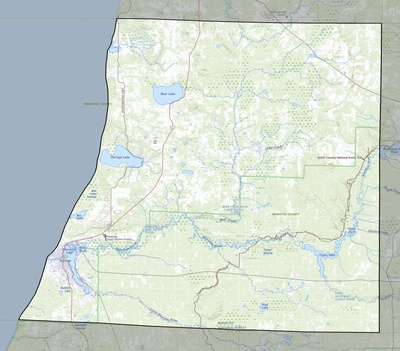 Manistee County MI USGS topo map