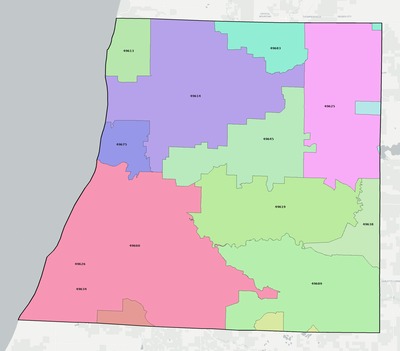 Manistee County MI ZIP code boundaries map