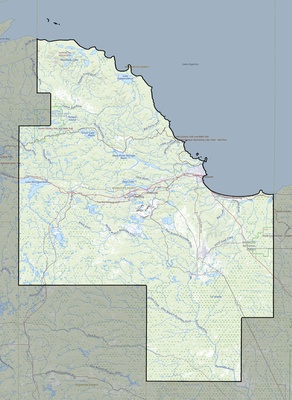 Marquette County MI USGS topo map