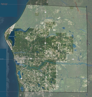Mason County MI USGS imagery and topo map