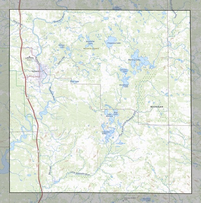 Mecosta County MI USGS topo map