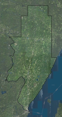 Menominee County MI USGS imagery and topo map