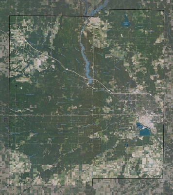 Midland County MI USGS imagery and topo map