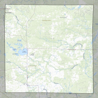 Missaukee County MI USGS topo map