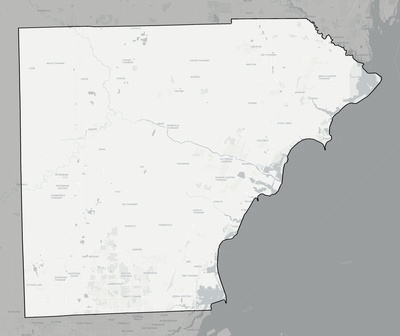 Monroe County MI county basemap context