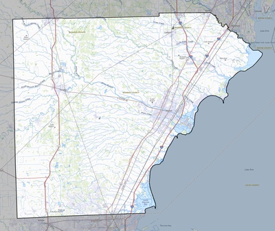 Monroe County MI USGS topo map