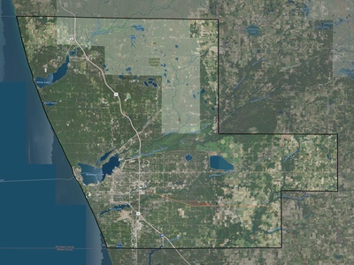 Muskegon County MI USGS imagery and topo map