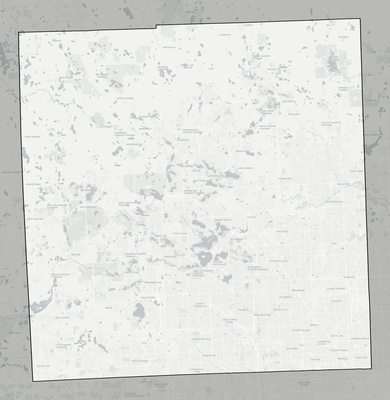 Oakland County MI county basemap context