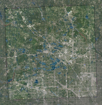 Oakland County MI USGS imagery and topo map