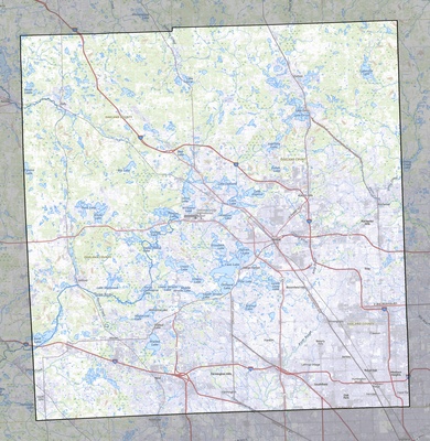 Oakland County MI USGS topo map