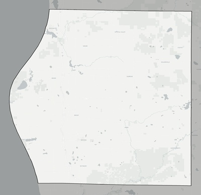 Oceana County MI county basemap context