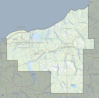 Ontonagon County MI USGS topo map