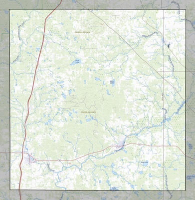 Osceola County MI USGS topo map