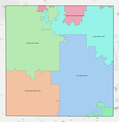 Osceola County MI school district boundaries map