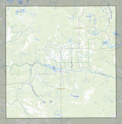 Oscoda County MI USGS topo map