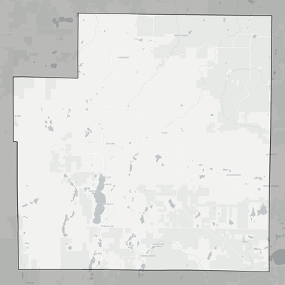 Otsego County MI county basemap context
