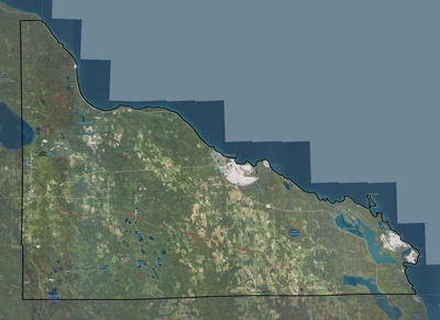 Presque Isle County MI USGS imagery and topo map
