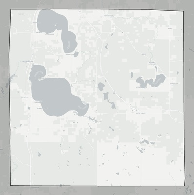 Roscommon County MI county basemap context